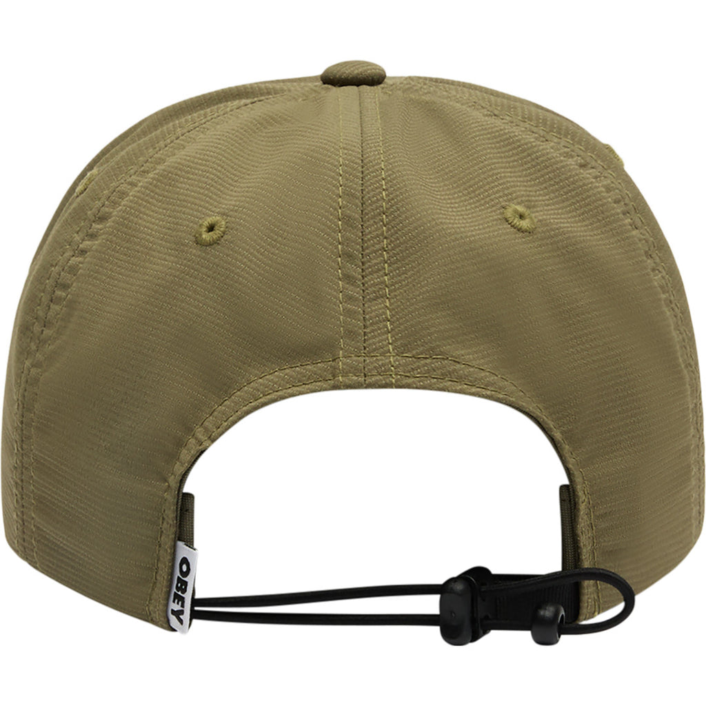 Obey Stride 5-Panel Strapback Hat - Olive - back