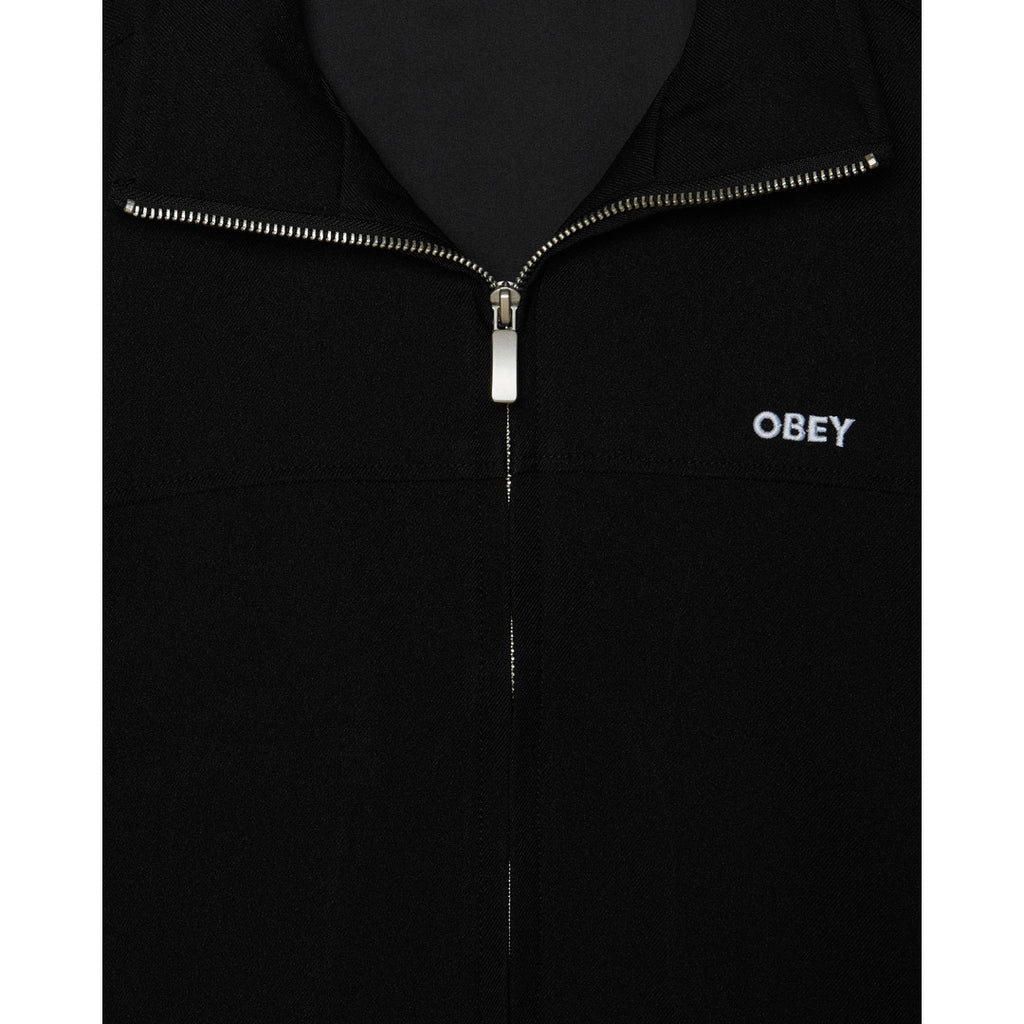 Obey Tailored Track Jacket - Black - detail