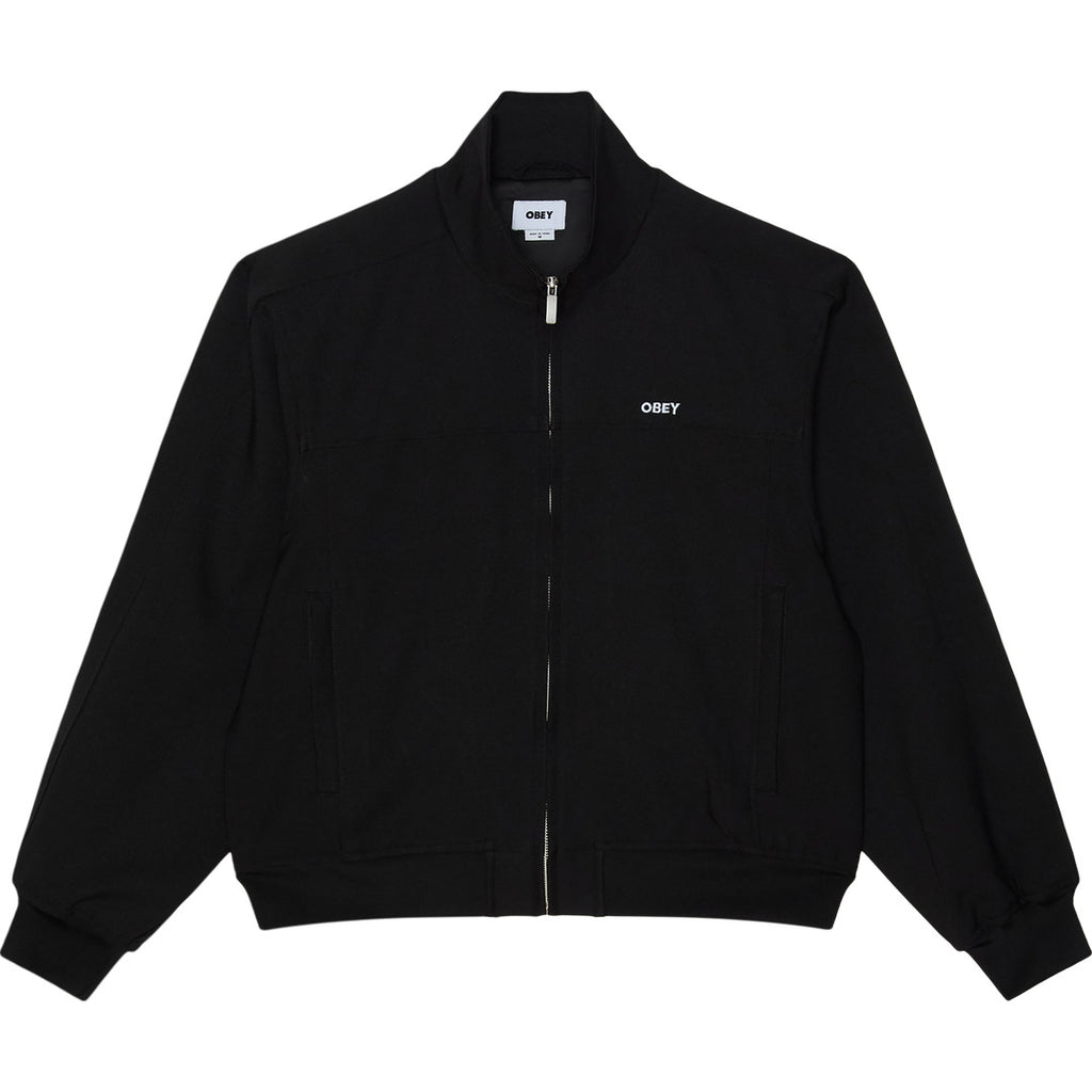 Obey Tailored Track Jacket - Black - front