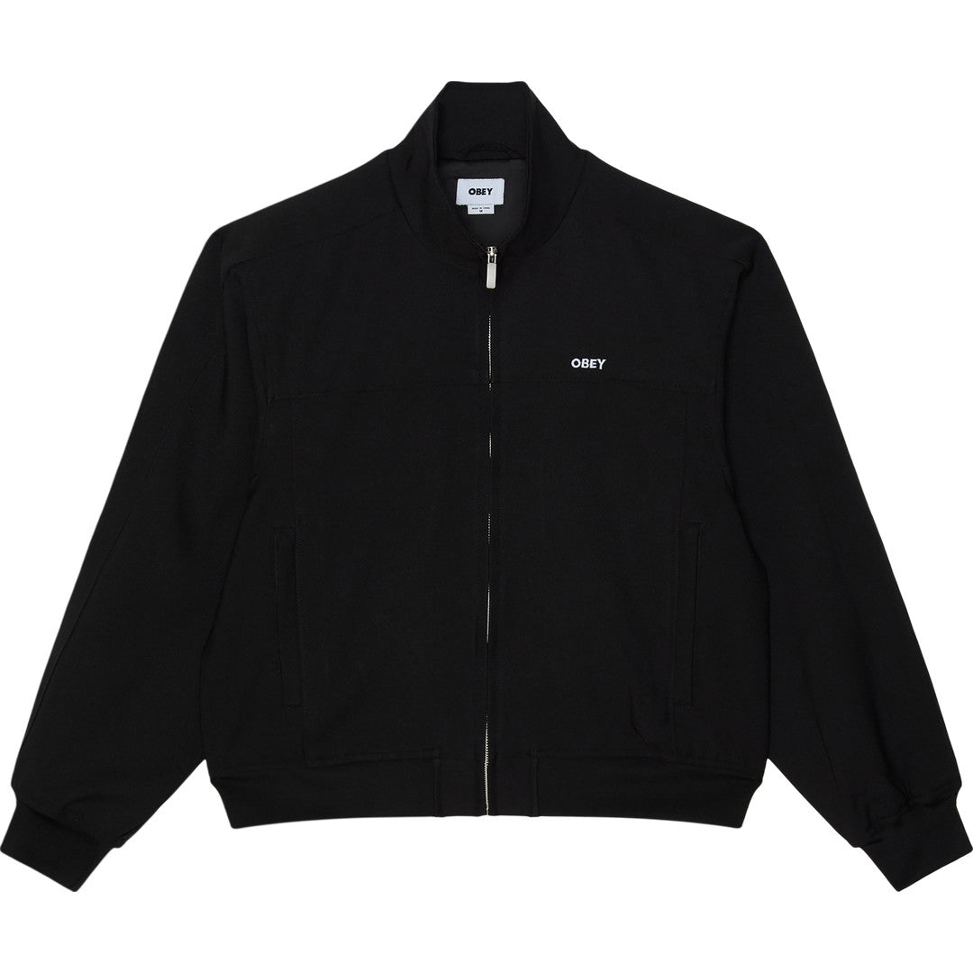 Obey Tailored Track Jacket - Black - front