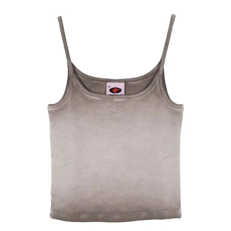 Womens 90's Spray Tank Top - Latte