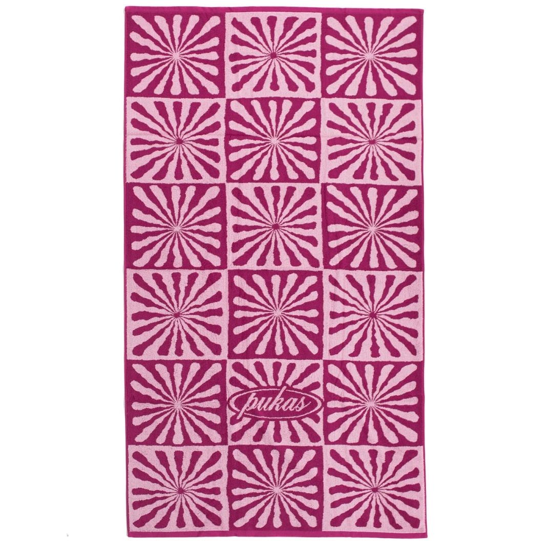 Pukas Anemona Beach Towel Magenta — front view