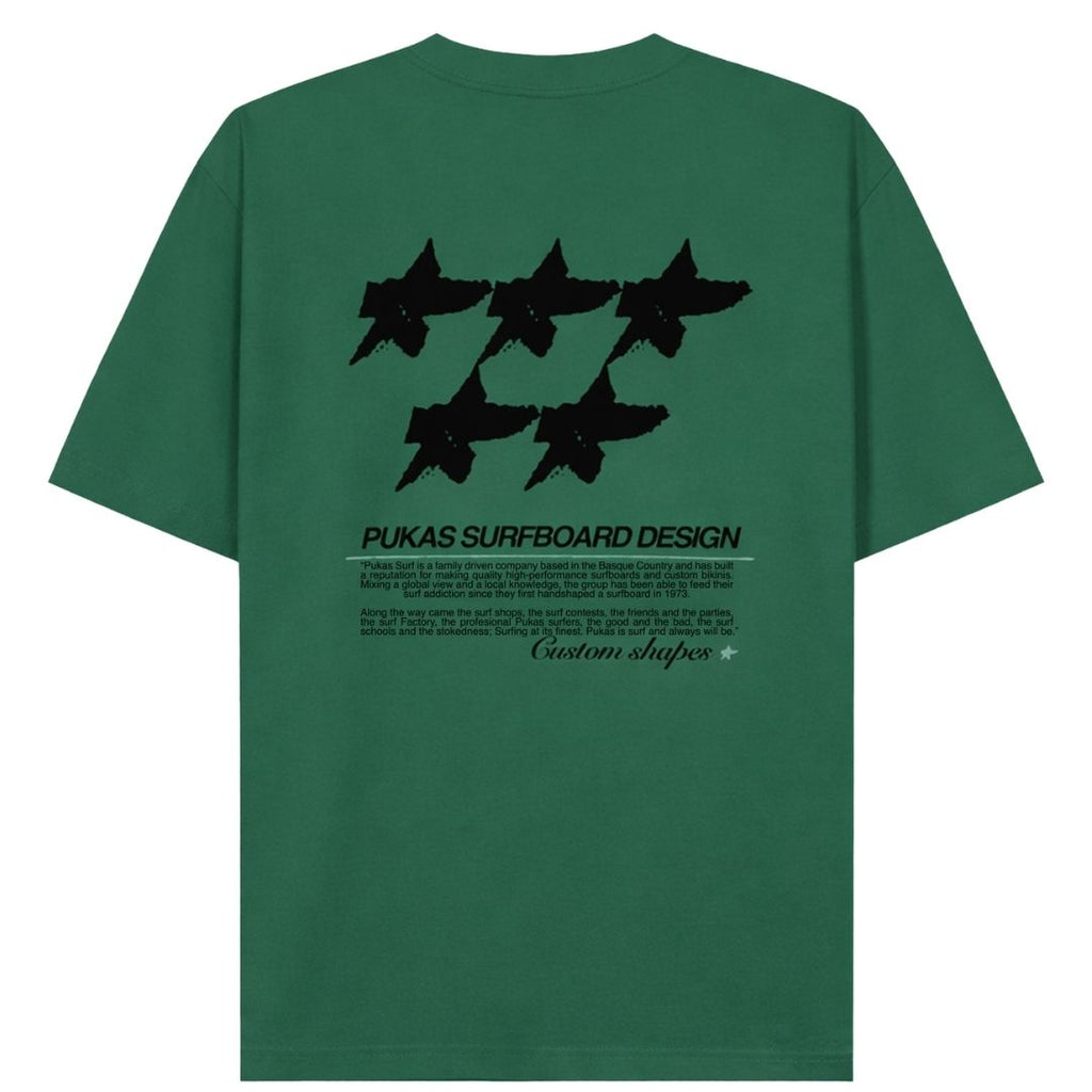 Pukas Five Star T-Shirt Evergreen — back view