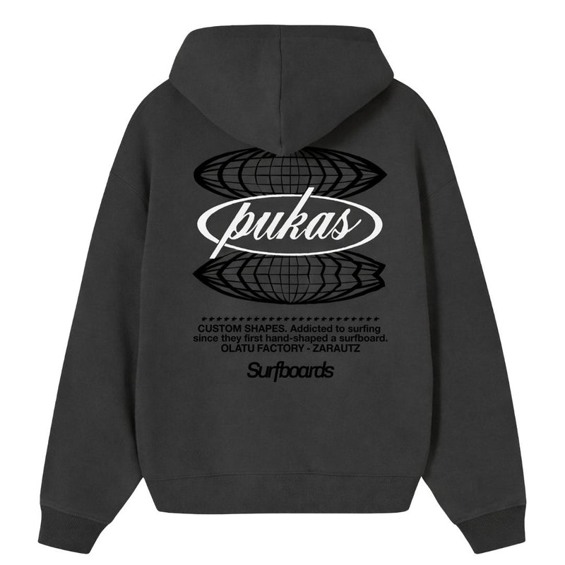 Pukas Fleece Custom Shapes Hoodie - Charcoal