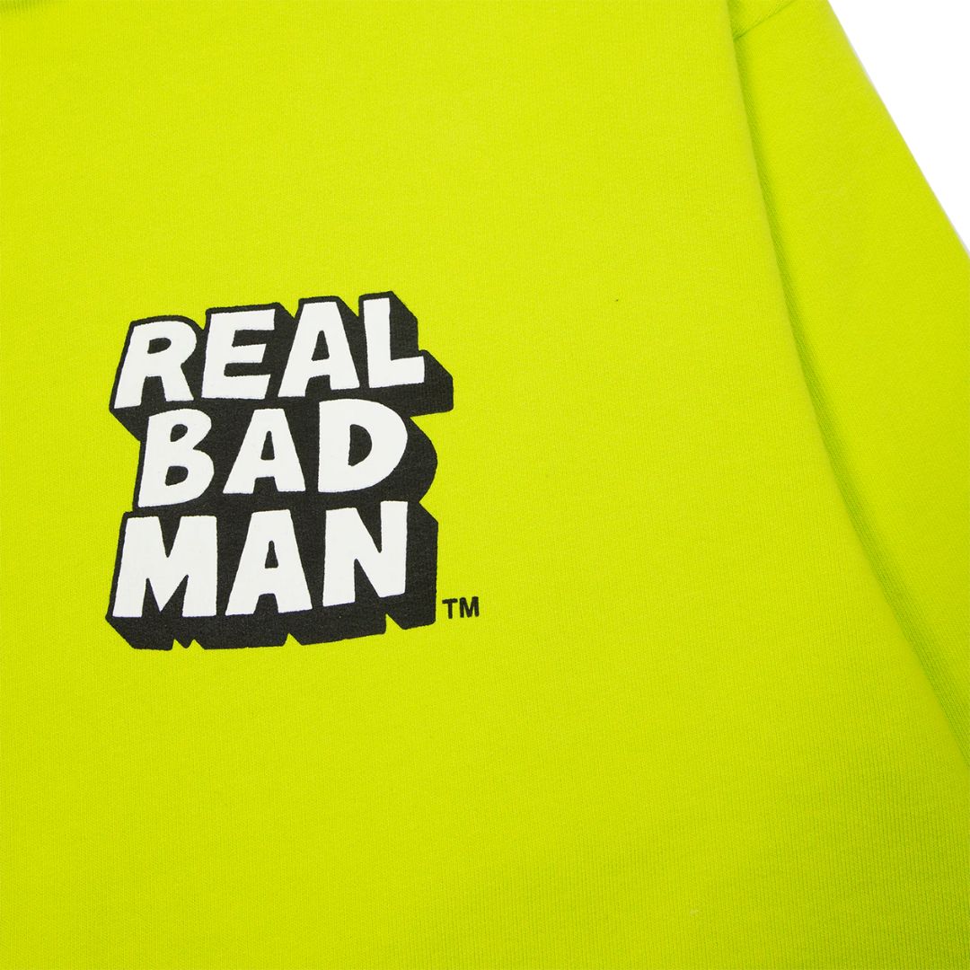 Real Bad Man Classic Hood Fleece Acid — detail view