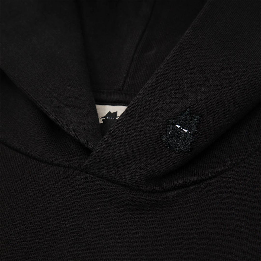 Real Bad Man Classic Hood Fleece Black — worn view