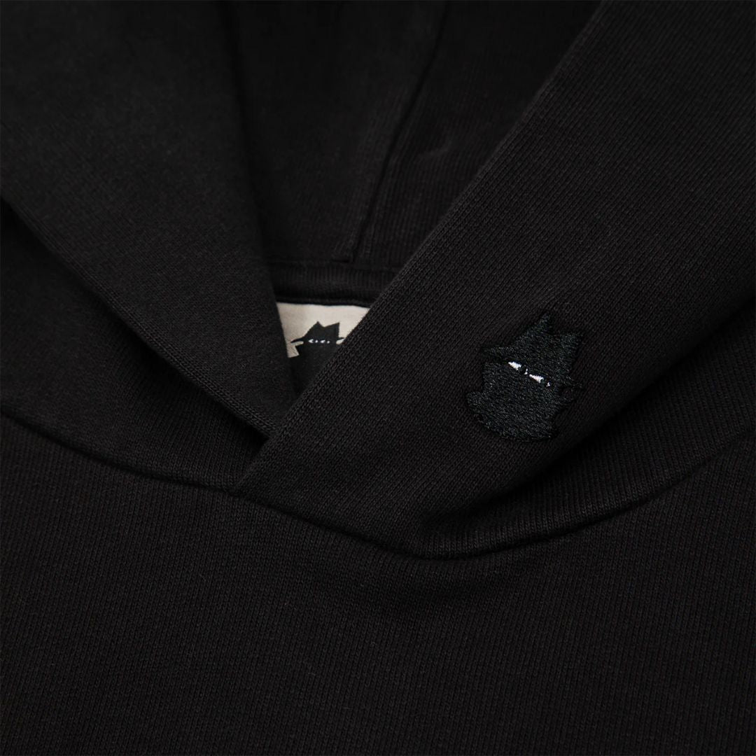 Real Bad Man Classic Hood Fleece Black — worn view