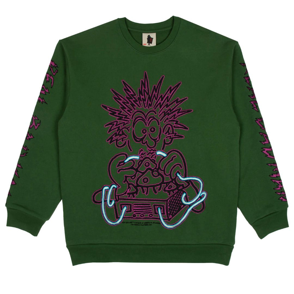 Real Bad Man Electrified Crew Fleece Hunter — front view