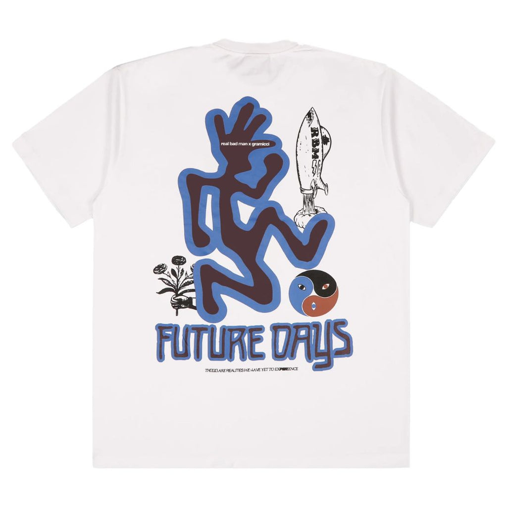 Real Bad Man Gramicci x RBM Future Days T-Shirt White — front view