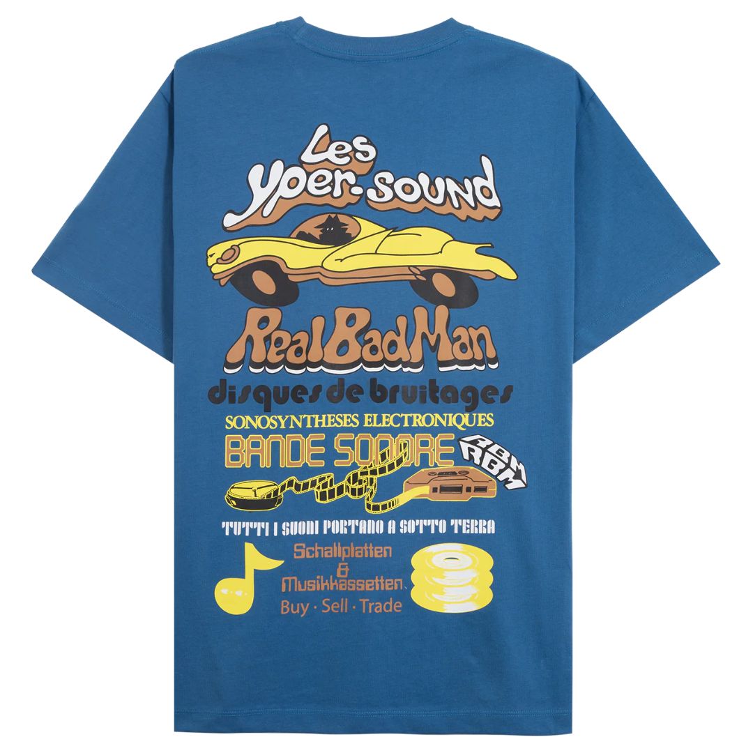 Real Bad Man Les Yper Sound T-Shirt Vallarta Blue — front view