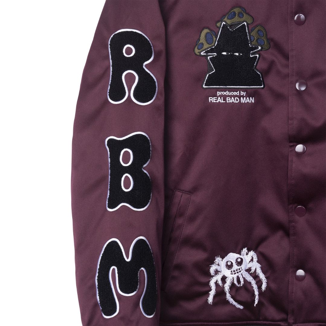 Real Bad Man RBM Team Jacket - Deep Burgundy