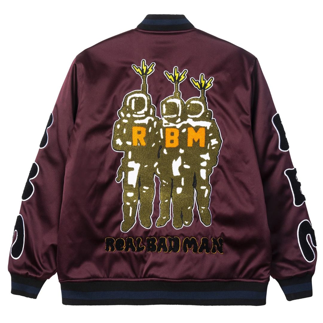 Real Bad Man RBM Team Jacket - Deep Burgundy