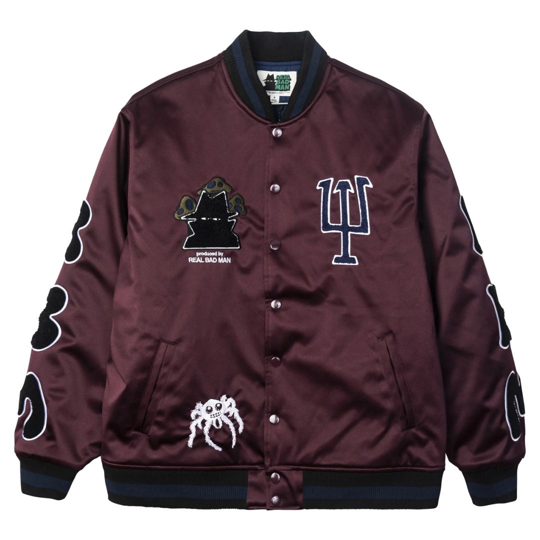 Real Bad Man RBM Team Jacket - Deep Burgundy