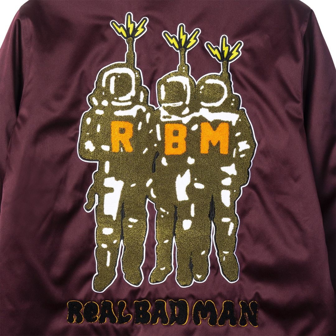 Real Bad Man RBM Team Jacket - Deep Burgundy
