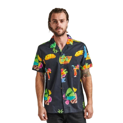 Roark Gonzo Tahiti Treat Short Sleeve Shirt - Black