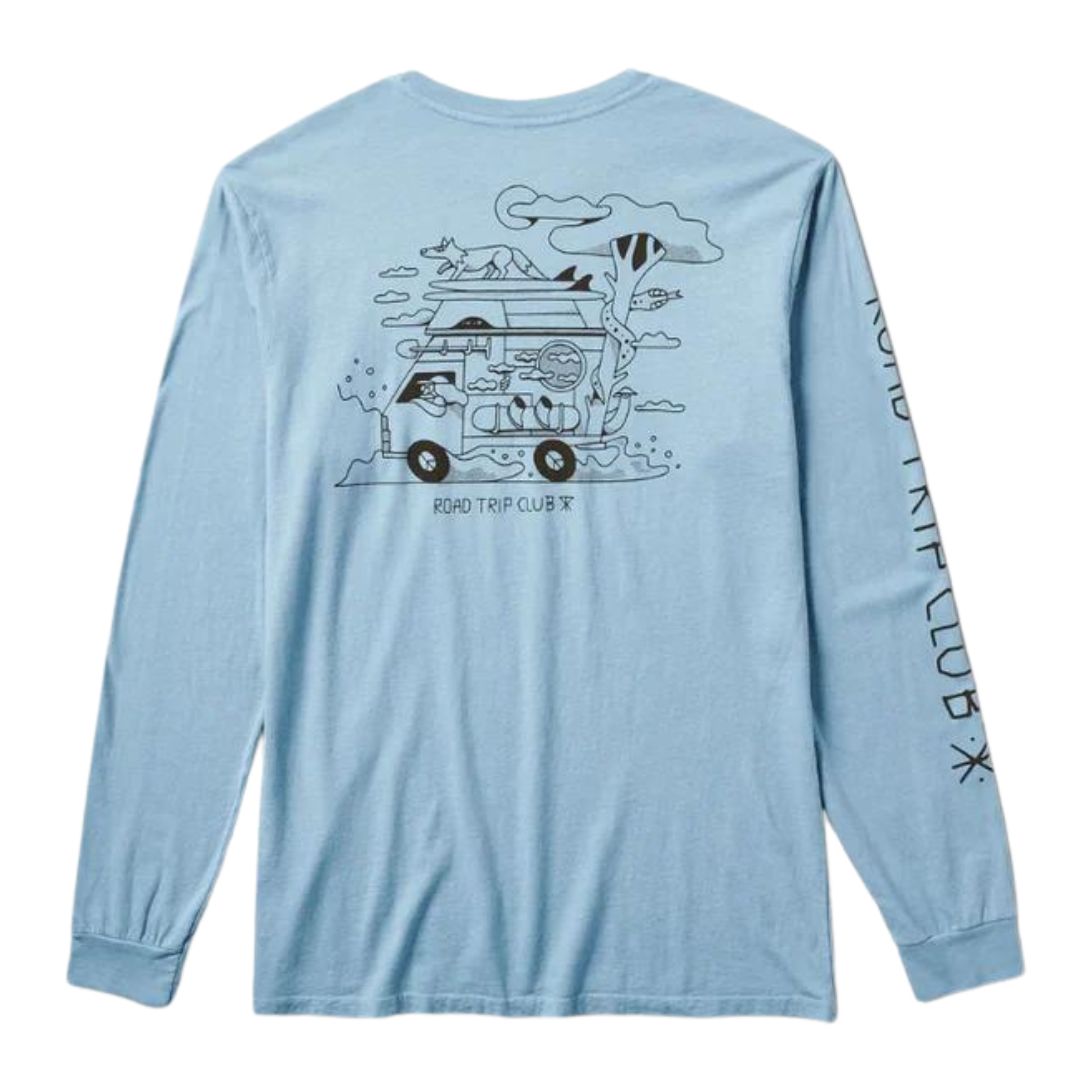 Roark Trip Road Trip Club Long Sleeve T-Shirt - Dusty Blue