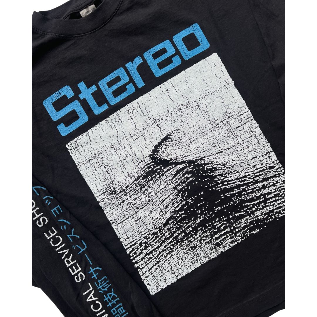 Stereo Logo Long Sleeve T-Shirt - Black