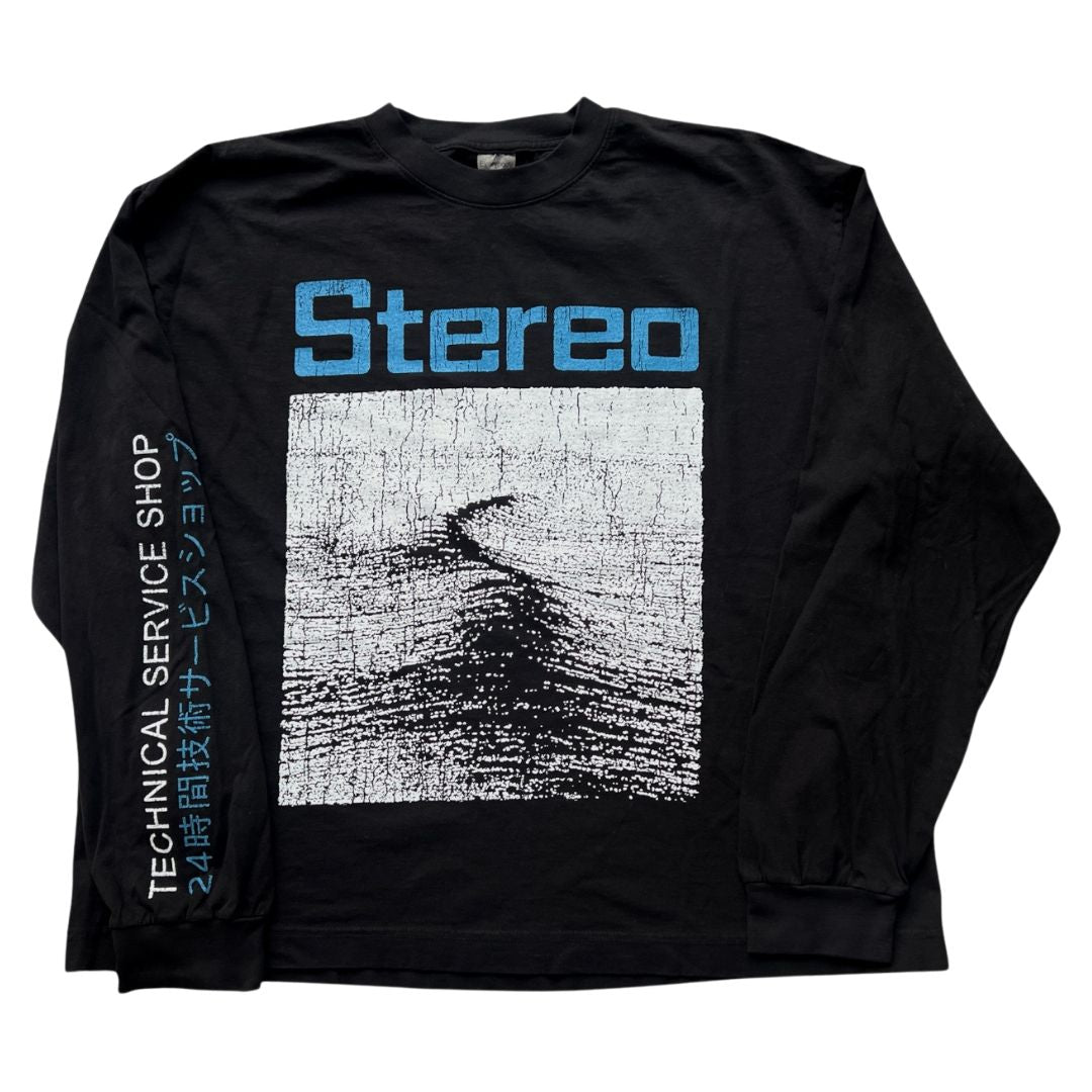 Stereo Logo Long Sleeve T-Shirt - Black