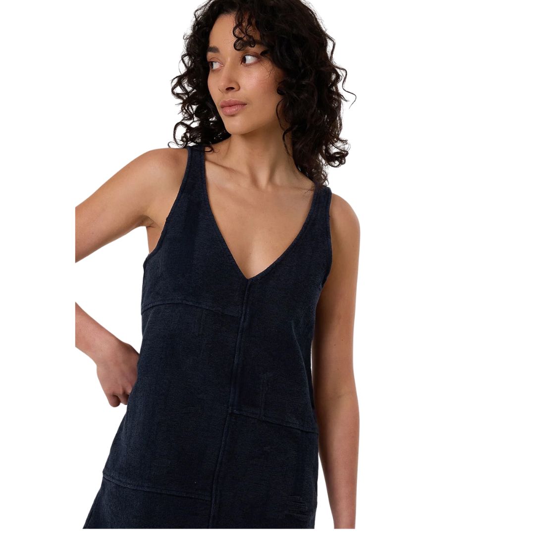 Thrills Blends Jacquard Kai Dress - Indigo Overdye