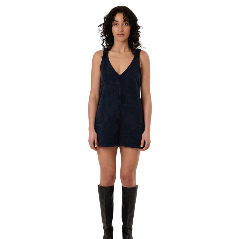 Blends Jacquard Kai Dress - Indigo Overdye