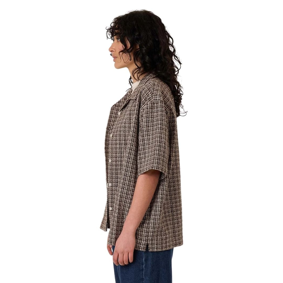 Thrills Hazed Adrianna Shirt Coffee | Byron Bay