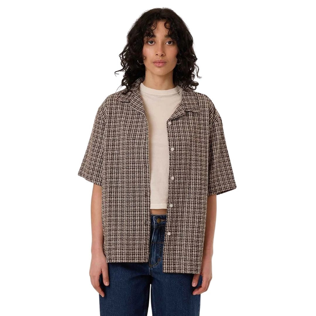 Thrills Hazed Adrianna Shirt - Coffee