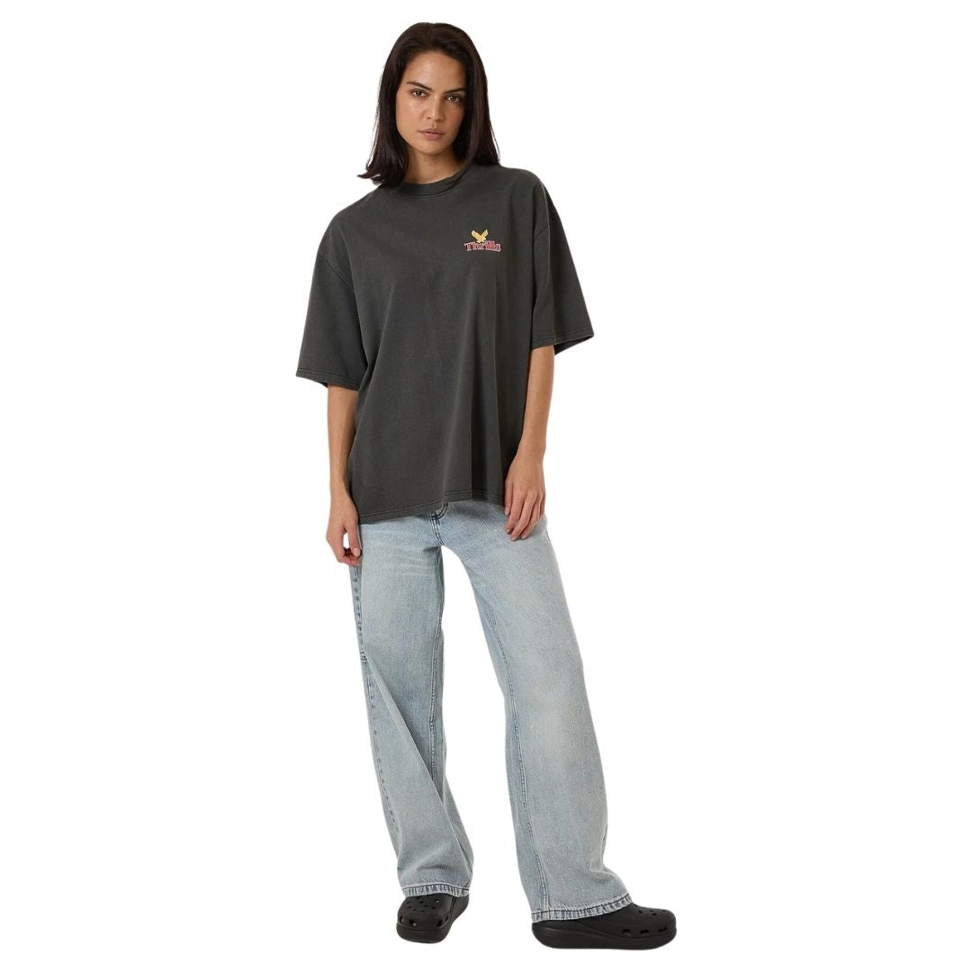Thrills Never Stop Oversized T-Shirt - Merch Black
