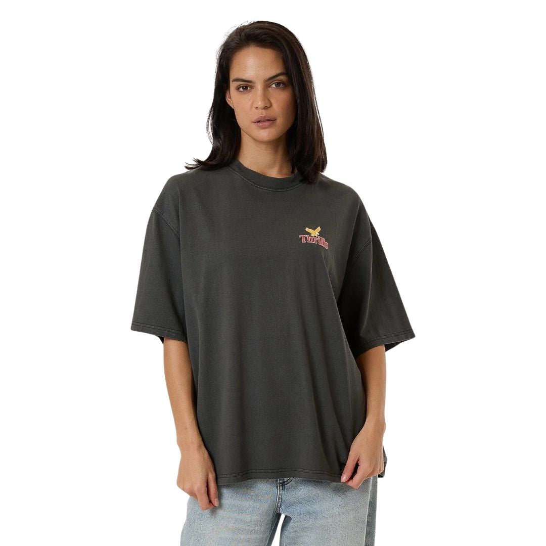 Thrills Never Stop Oversized T-Shirt - Merch Black