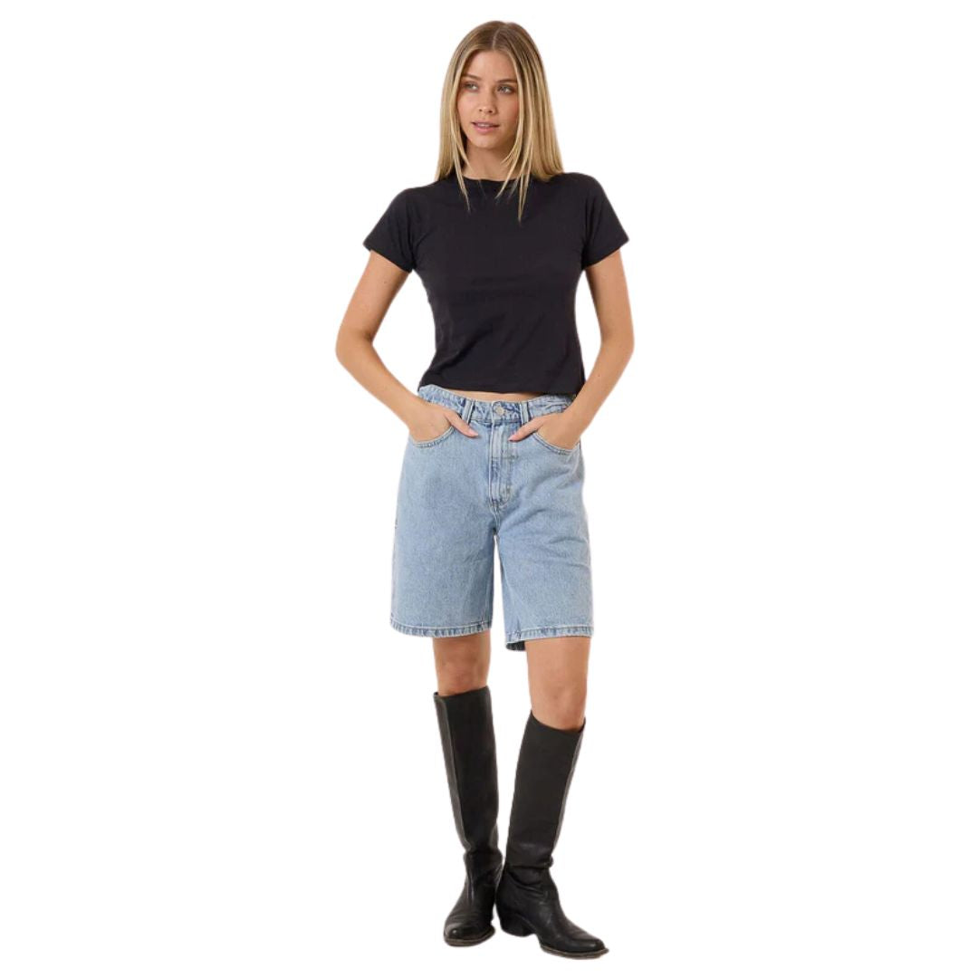 Reagan Home Adventure Slouch Embro Short - Ageless Blue