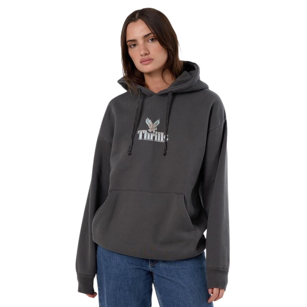 Thrills Strength And Glory Slouch Hoodie - Merch Black