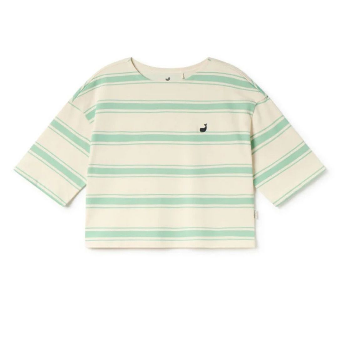 Twothirds Fingal Ethical Top - Mint Leaf Stripes