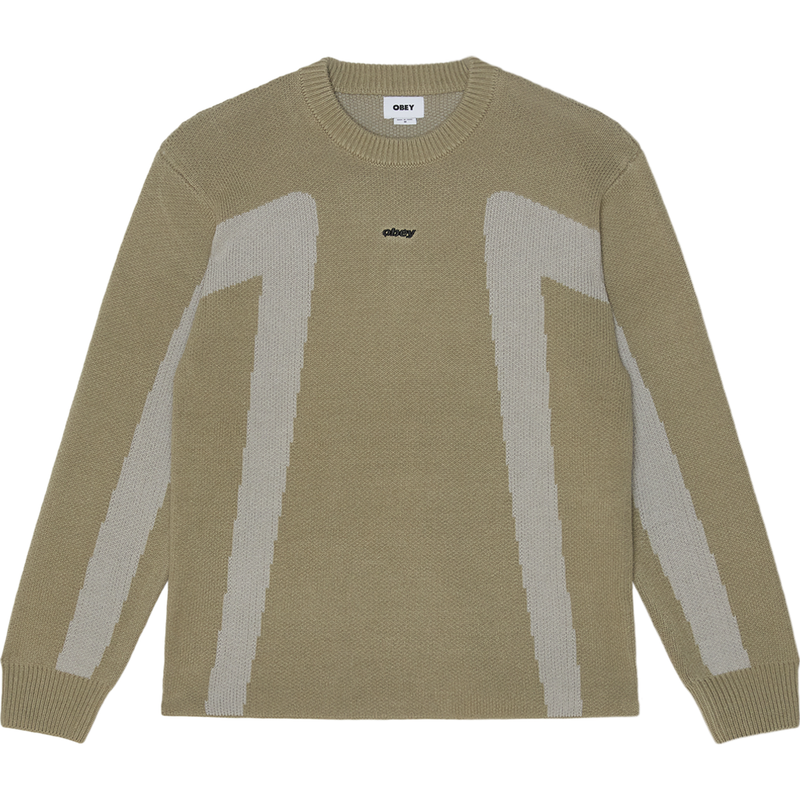 Obey Brann Sweater - Grey Multi - front