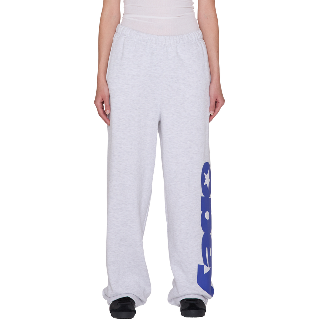 Womens Speed Star Sweat Pants - Ash Heather Grey - front