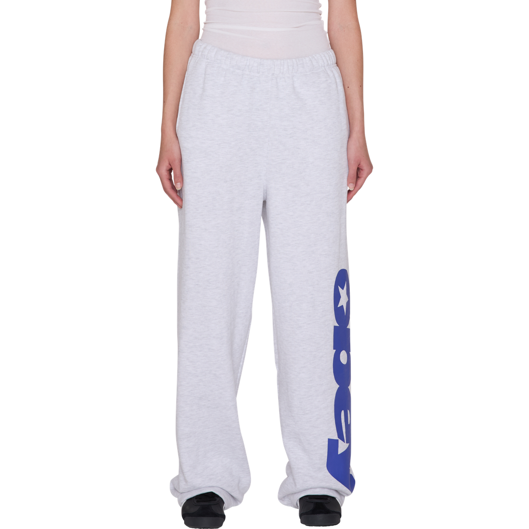 Womens Speed Star Sweat Pants - Ash Heather Grey - front