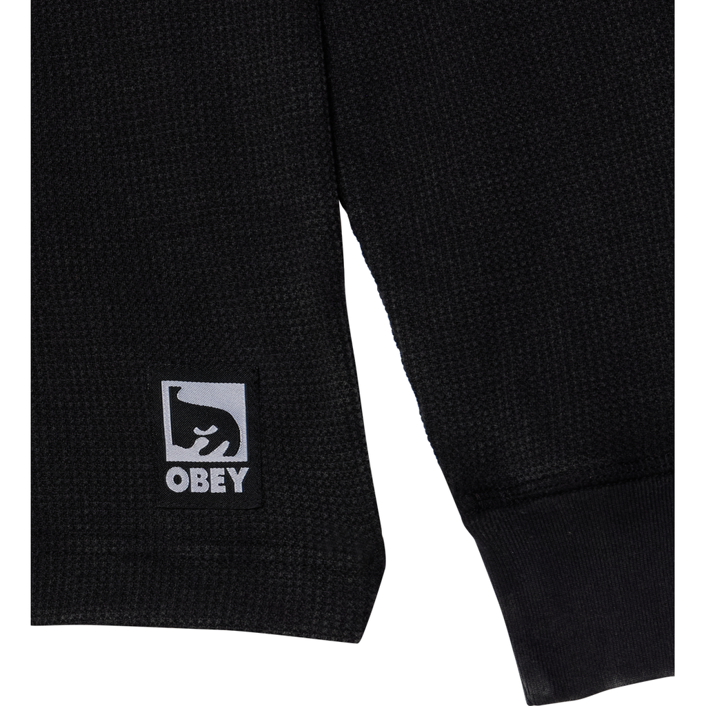 Post Thermal Sweater - Dusty Black Limo - detail