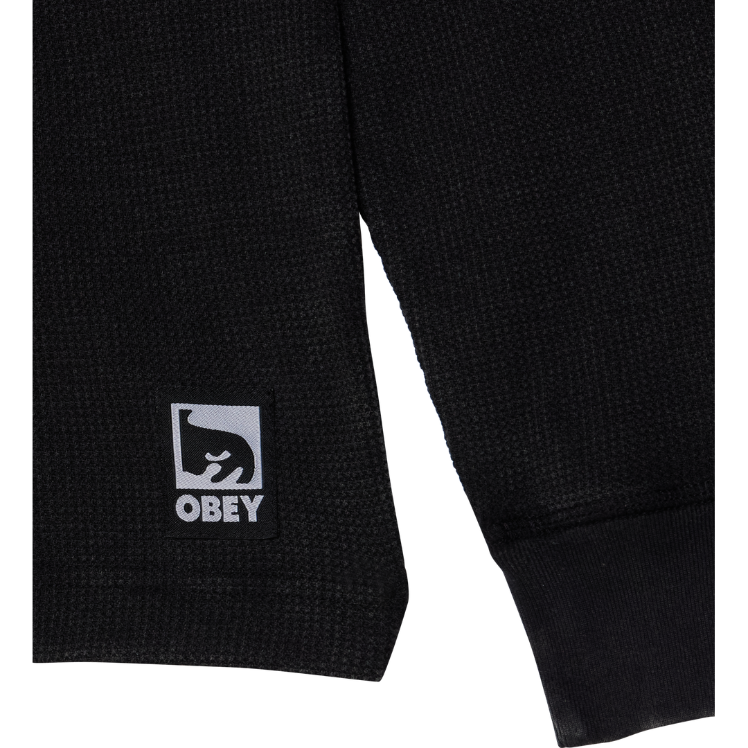 Post Thermal Sweater - Dusty Black Limo - detail