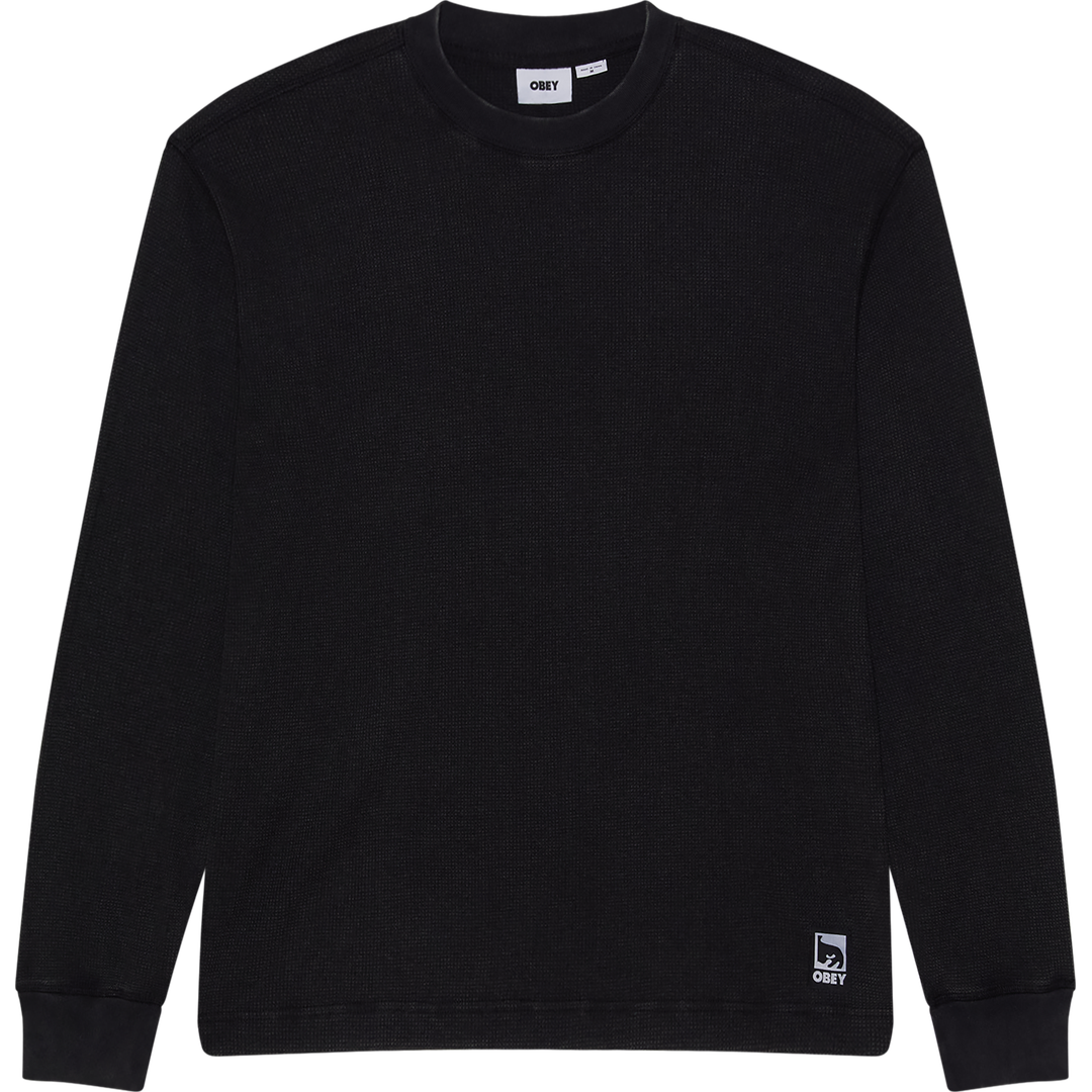 Post Thermal Sweater - Dusty Black Limo - front