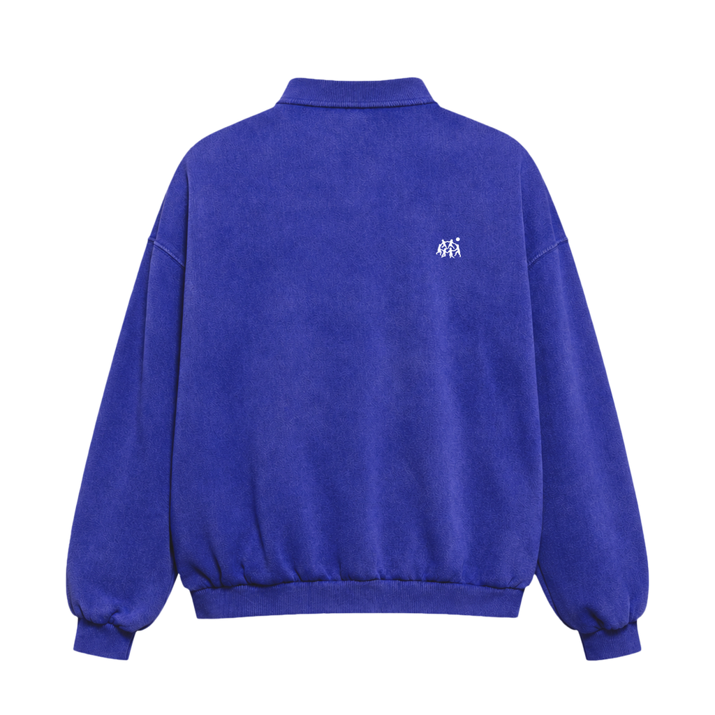 Latitud Fuego FN Polo Fleece Sweater Purple Fade Out — back view