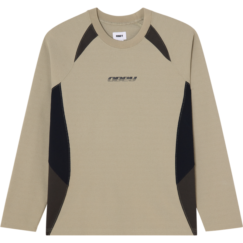 Obey Delta Long Sleeve Knit - Dried Sage Multi - front