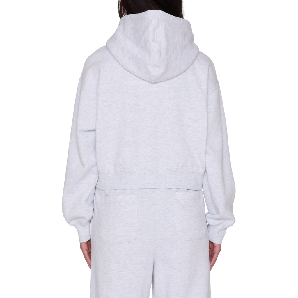 Womens Speed Star Zip Up Hoodie - Ash Heather Grey - detail 1