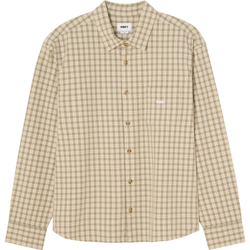 Obey Bigwig Axel Shirt - Vetiver Multi - front