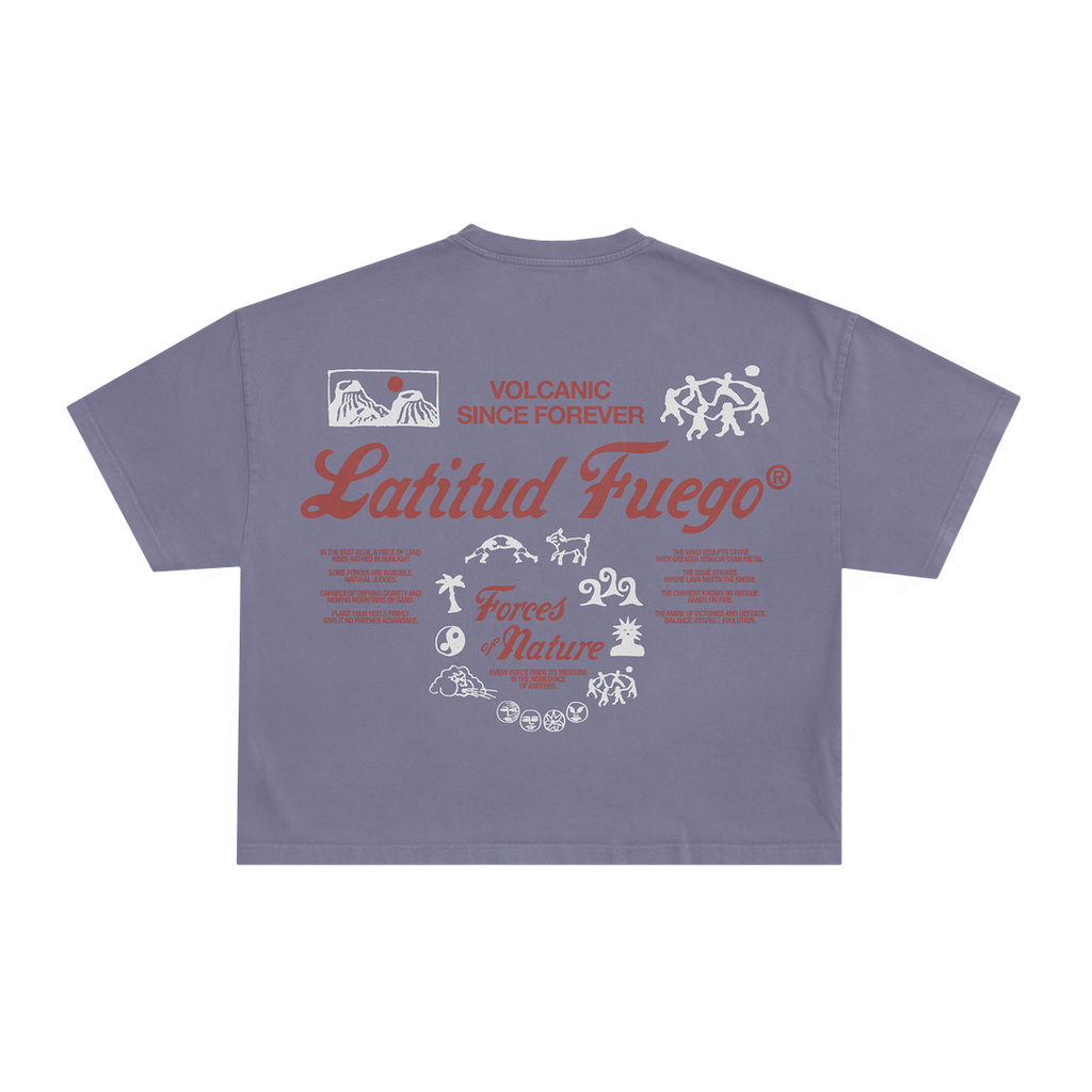 Latitud Fuego Womens Talisman Cropped T-Shirt Purple — back view