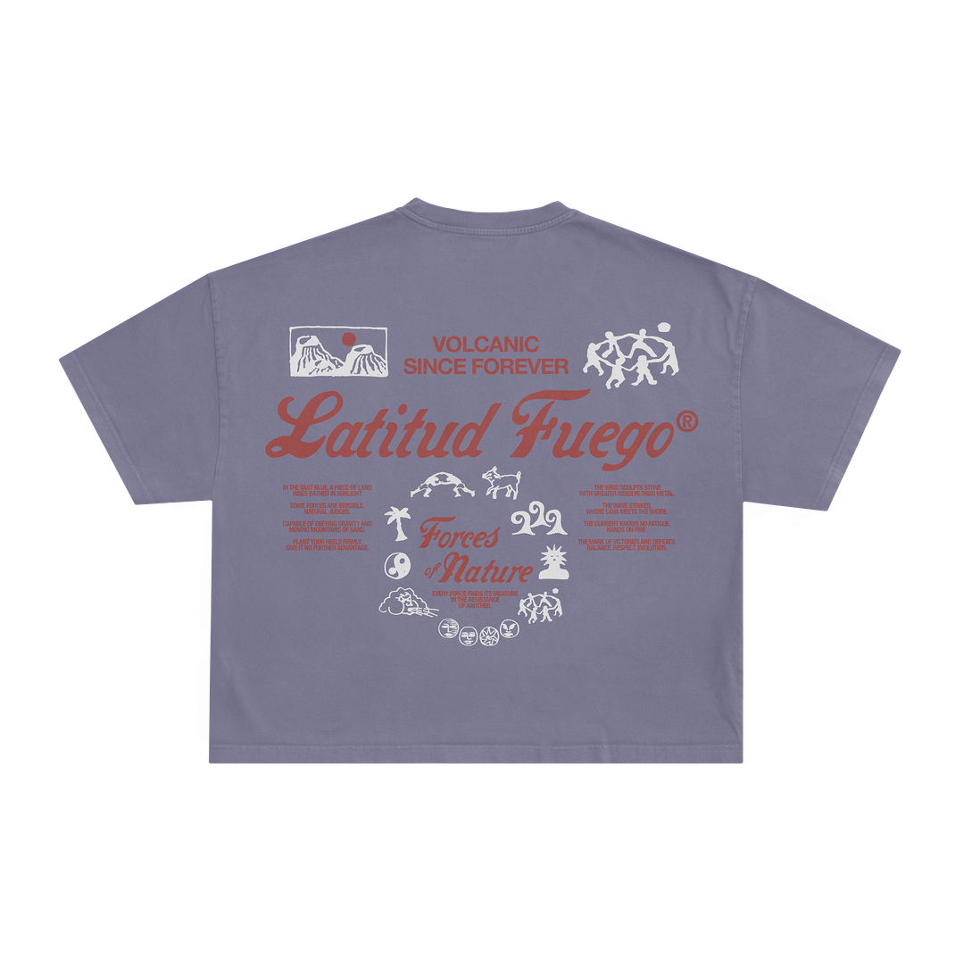 Latitud Fuego Womens Talisman Cropped T-Shirt Purple — back view