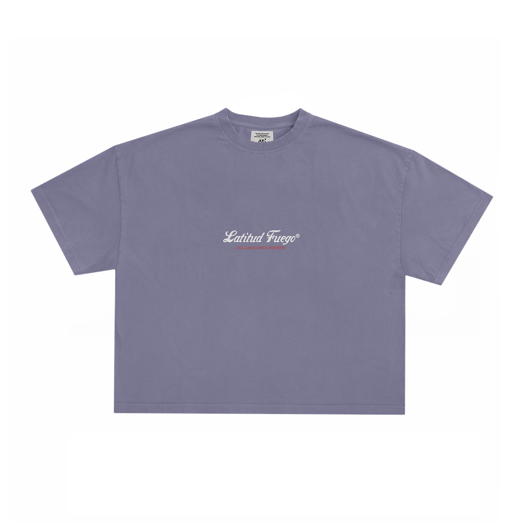 Latitud Fuego Womens Talisman Cropped T-Shirt Purple — front view