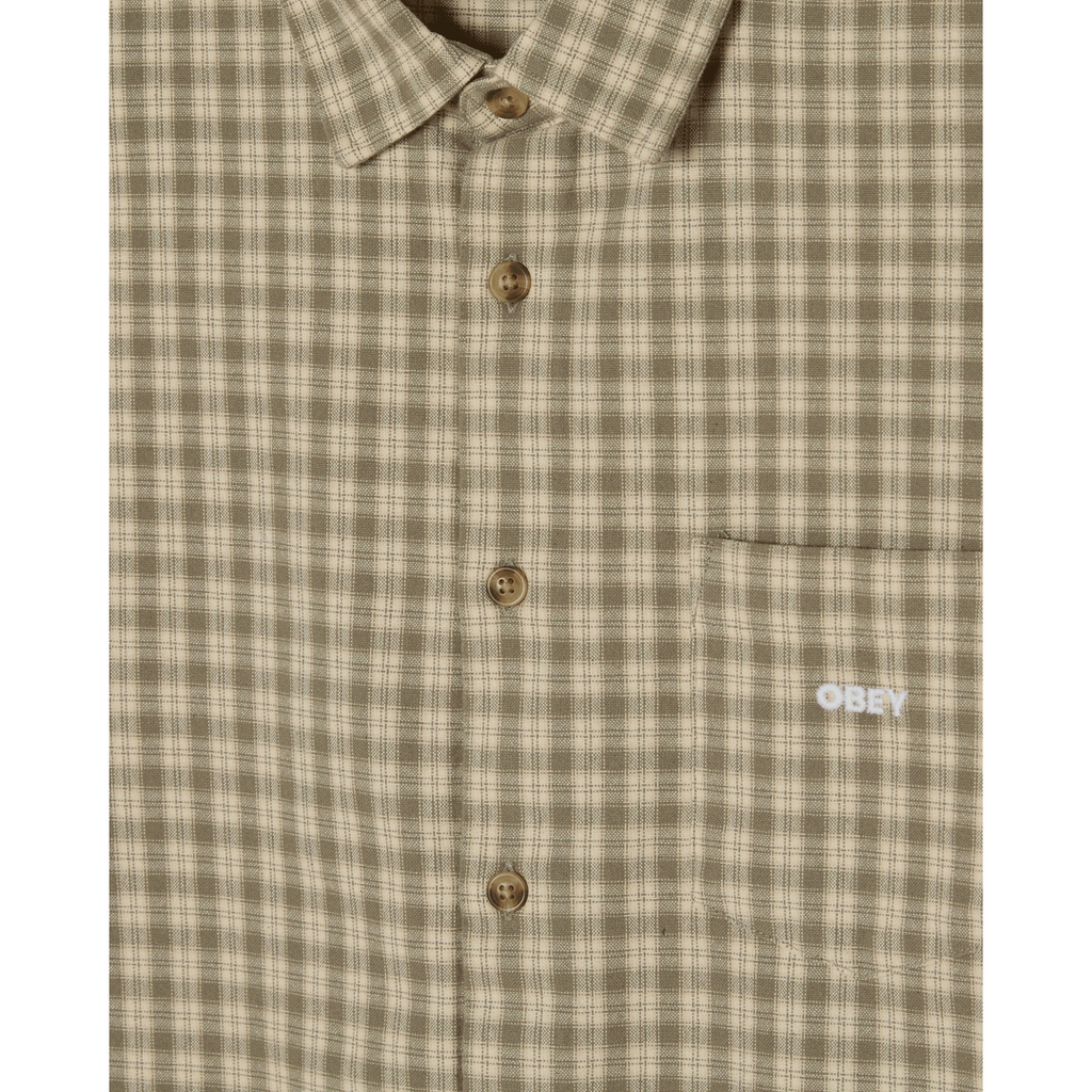 Obey Bigwig Axel Shirt - Vetiver Multi - detail