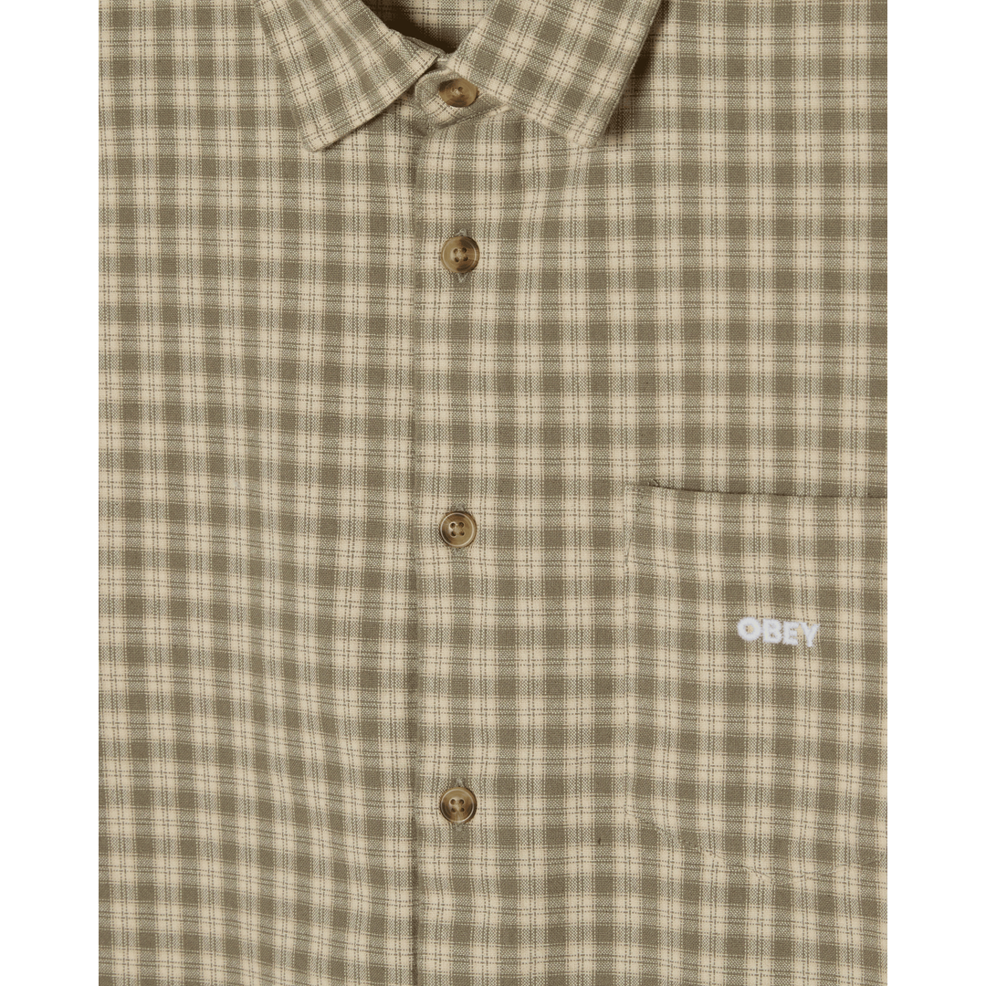 Obey Bigwig Axel Shirt - Vetiver Multi - detail