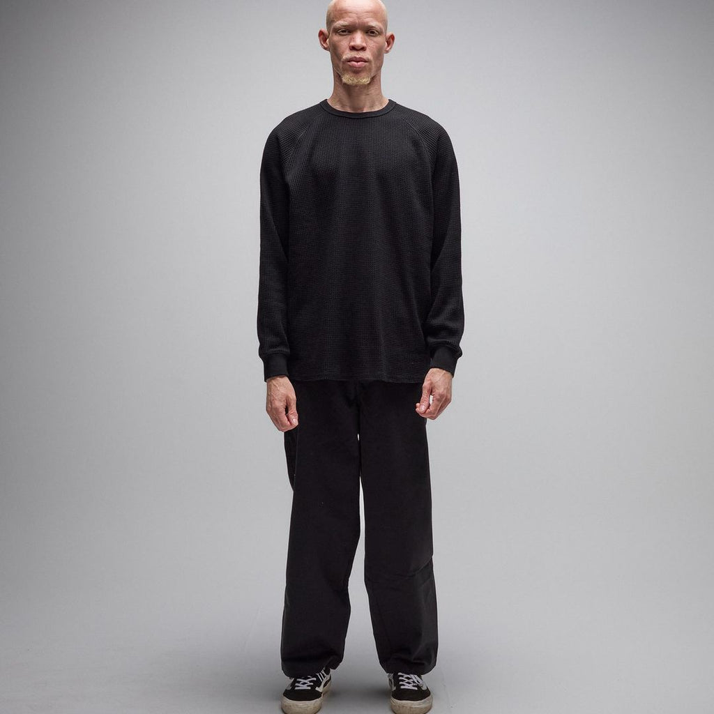 Former AG Raglan Waffle Sweater - Black - back