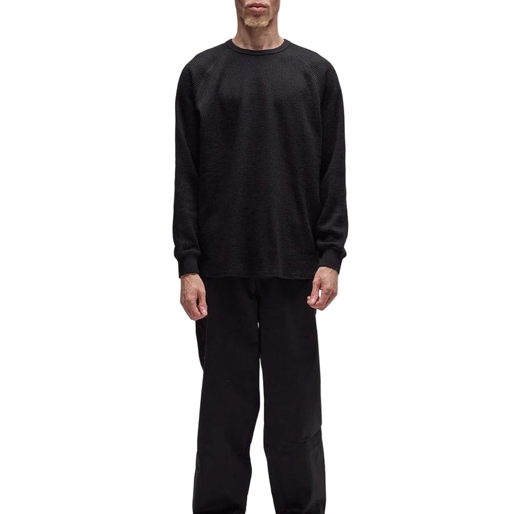 Former AG Raglan Waffle Sweater - Black - back