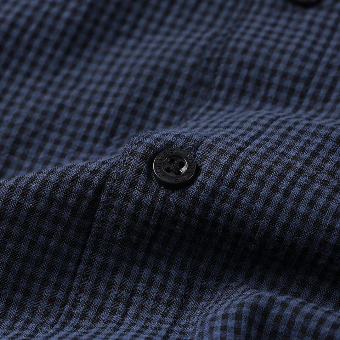 Former Vivian Check Short Sleeve Shirt - Navy - detail