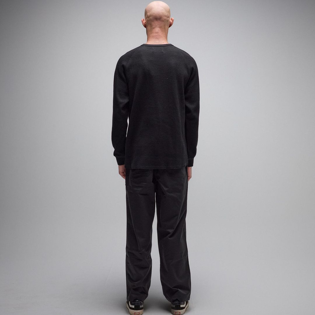 Former AG Raglan Waffle Sweater - Black - detail